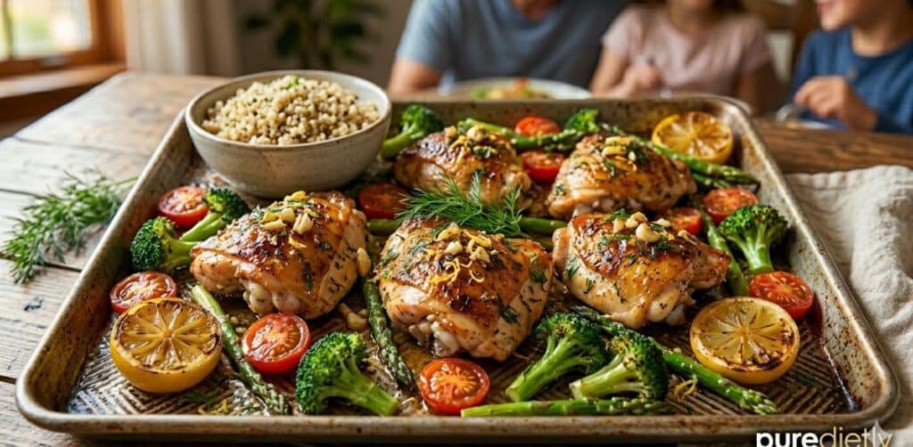 . One-Pan Lemon Garlic Chicken & Broccoli