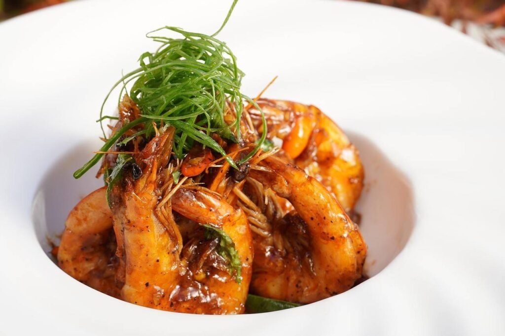 .Shrimp zoodles (zuchini noodles)