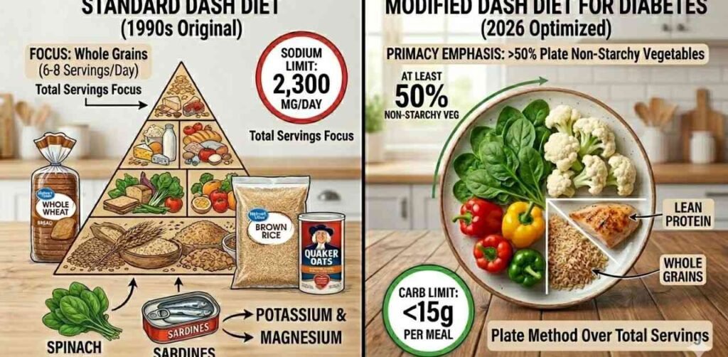 "Modified DASH" vs. Standard DASH)