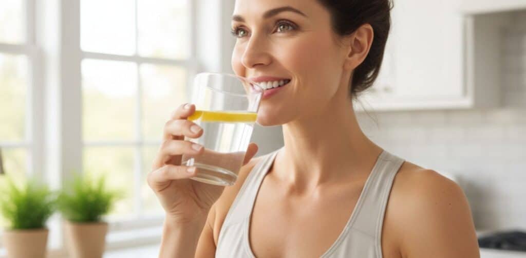 healthy skin with lemon water