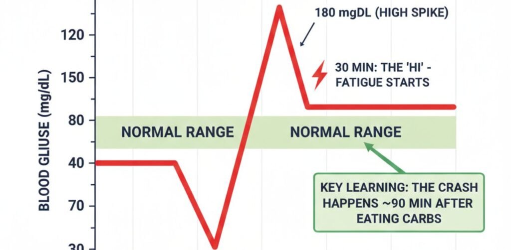 Reactive Hypoglycemia: The 90-Minute Crash
