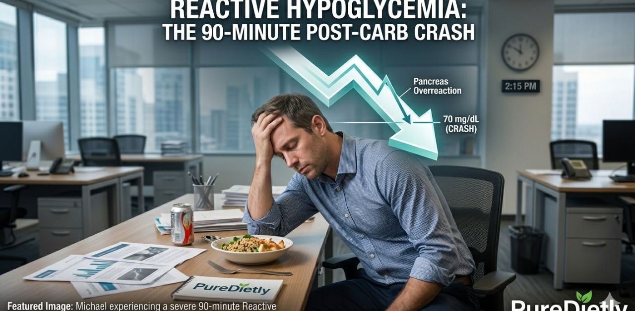 Reactive Hypoglycemia: The Science of the 90-Minute Post-Carb Crash (2026 Audit)