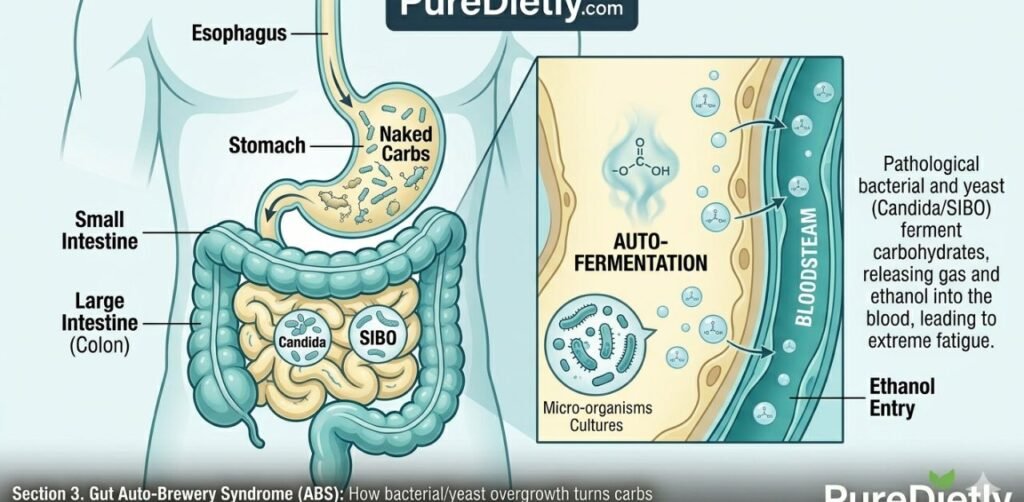  The "Hidden Alcohol" Effect: Gut Auto-Fermentation (ABS)