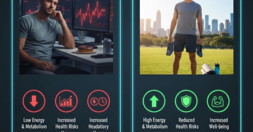 desk job vs active life stylre