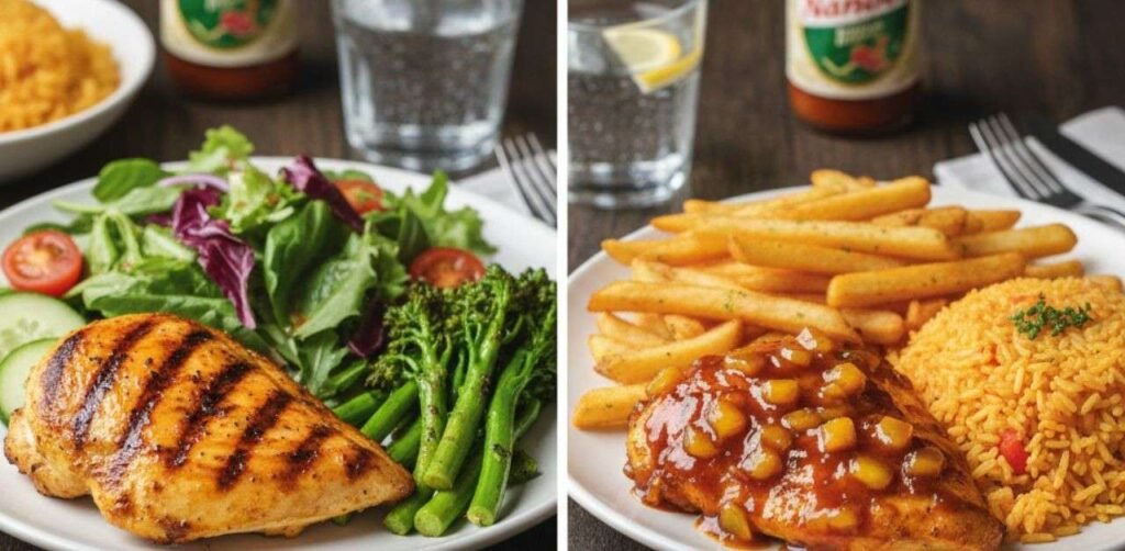 Nando's Healthy vs Unhealthy Menu Comparison