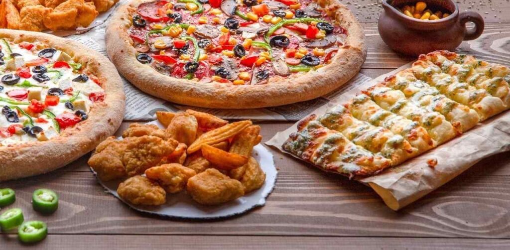 high carb pizza and chiken caused sugar spike