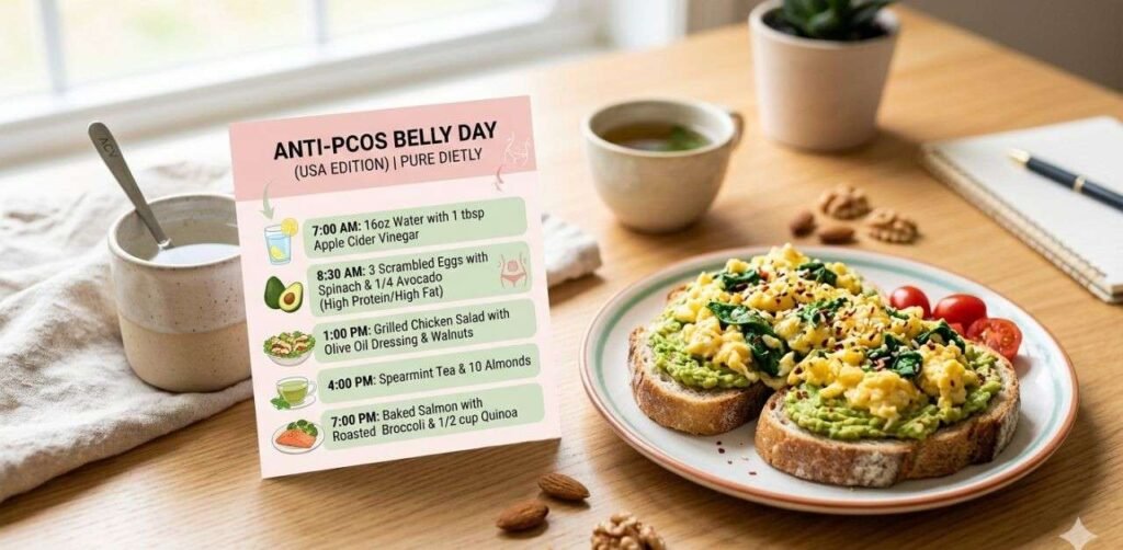 A Sample "Anti-PCOS Belly" Day (USA Edition)