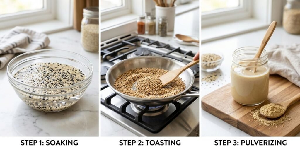  Step-by-step guide to soaking and toasting sesame seeds for better absorption