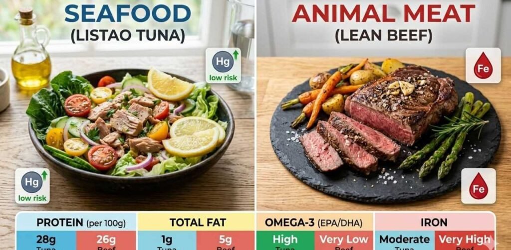 2. Metabolic Comparison: Listao Tuna vs. Animal Protein