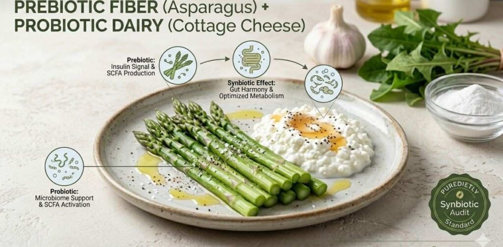 A visual guide showcasing top prebiotic-rich foods for optimal metabolic health