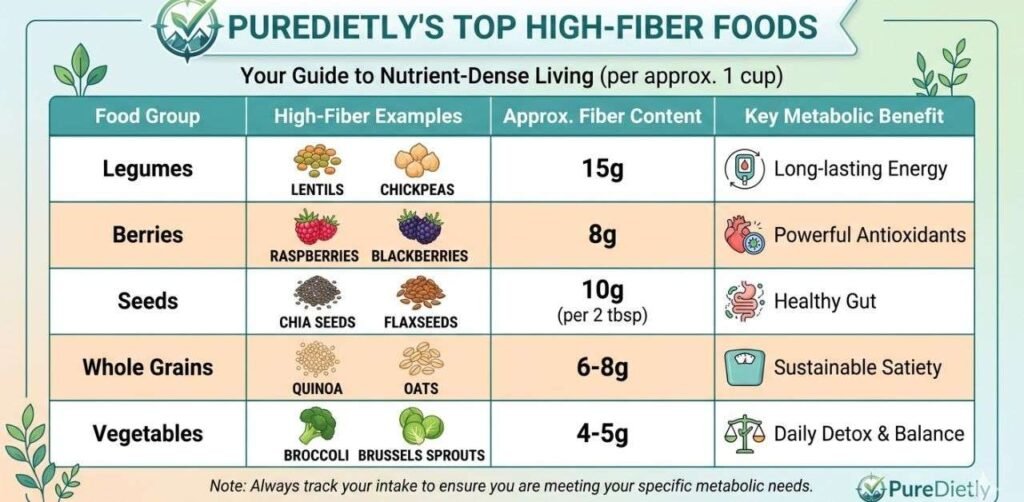 Top High-Fiber Foods: A Quick Reference Table
