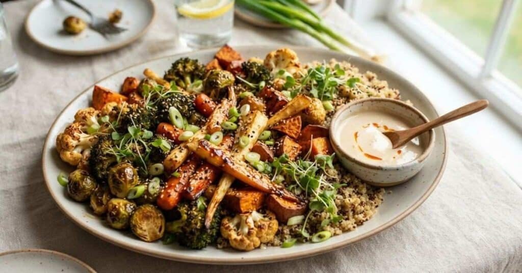 Salads or dressings or   miso-glazed roasted vegetables