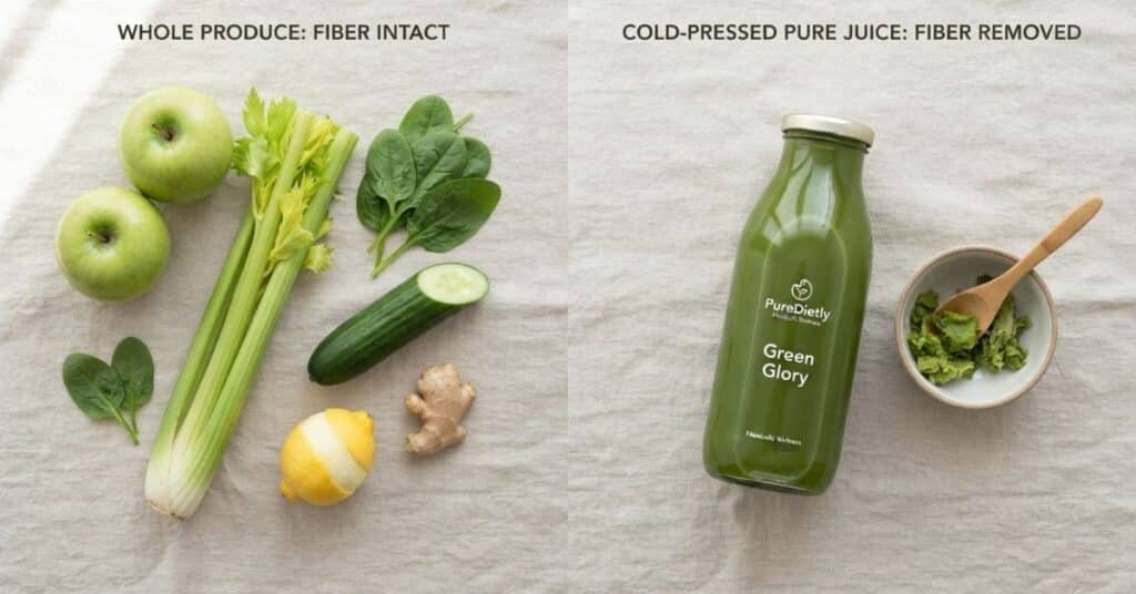 Nutritional Comparison: Whole Produce vs. Bottled Pure Juice