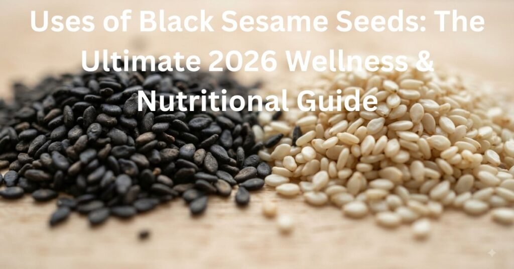 Close up of black sesame seeds macro nutrition