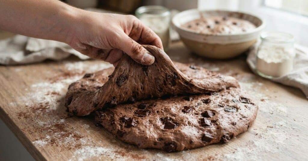 chocolate chips fold loaf