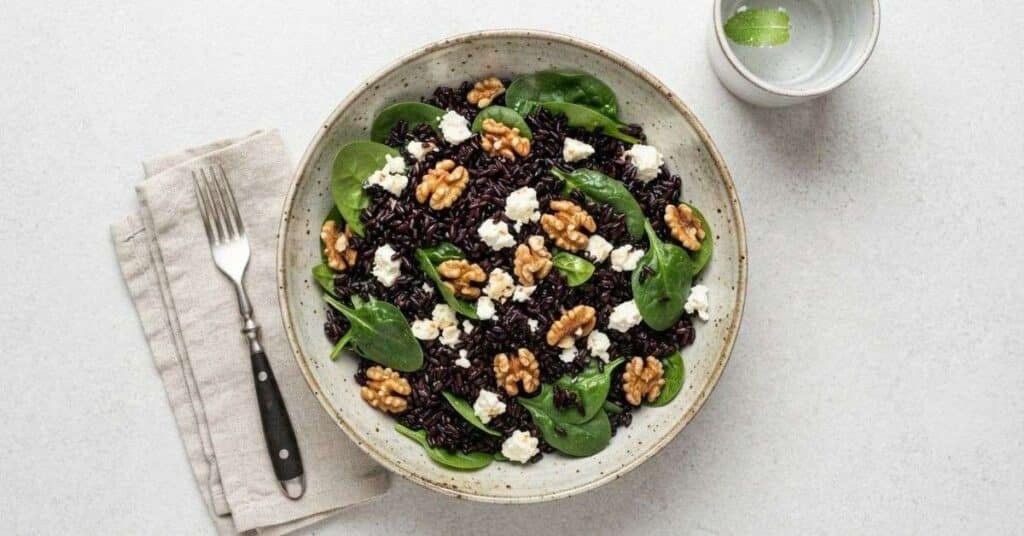 E. Hearty Black Rice & Black Bean Bowl