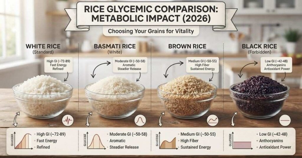 White Rice Glycemic Comparison Table
