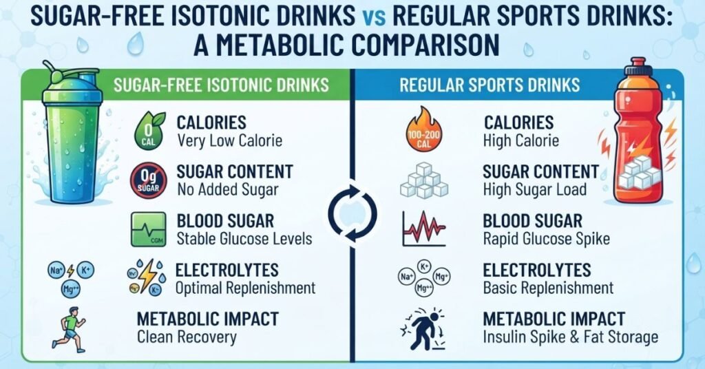 sugar free isotonic drinks vs regular sports drinks comparison